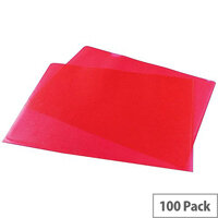 Cut Flush Folder Red A4 Pack of 100 WX01485