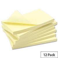 Uno Repositionable Notes 5x3 Yellow [Pack 12]