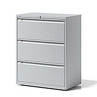 Bisley 3 Drawer Side Filing Cabinet Grey/Silver Bisley 3 Drawer Side Filing Cabinet Grey/Silver