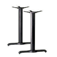 CHICAGO B3 - Double Dining Table Base - Indoor Only - Cast Iron - Straight Base - Black