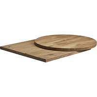 Rustic Solid Oak Table Top - Rustic Antique - 120cm dia