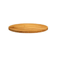 Solid Oak - Table Top - Natural - 750mm Diameter - Clear Lacquered - Indoor Only