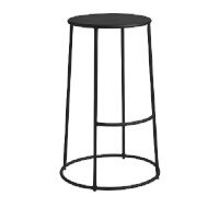 MAX 45 High Stool - Tubular Steel Frame - Indoor Only - Black