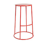 MAX 45 High Stool - Tubular Steel Frame - Indoor Only - Red