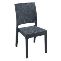 FLORIDA Side Chair - Stackable - Indoor & Outdoor - Dark Grey