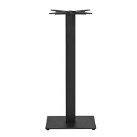 BOSTON SLEEK - Poseur Table Base - Small Rectangle - Indoor Only - Brushed Steel - Matt Black