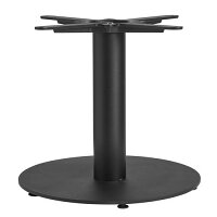 BOSTON SLEEK - Coffee Table Base - Small Round - Indoor Only - Brushed Steel - Matt Black