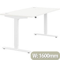 Zoom Height Adjustable Sit Stand Office Desk Portal Top W1600mmxD800mmxH685-1185mm White Top White Frame - Prevents & Reduces Muscle & Back Problems, Poor Circulation & Increases Brain Activity. Zoom Height Adjustable Sit Stand Office Desk Portal Top W1600mmxD800mmxH685-1185mm White Top White Frame - Prevents & Reduces Muscle & Back Problems, Poor Circulation & Increases Brain Activity.