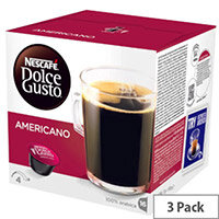 Nescafe Caffe Americano House Blend for Dolce Gusto Machine Capsules - Makes 48 Cups of Coffee. Smooth and Mild Medium Roast Coffee. 100% Arabica Coffee Intensity 4 /11 Nescafe Caffe Americano House Blend for Dolce Gusto Machine Capsules - Makes 48 Cups of Coffee. Smooth and Mild Medium Roast Coffee. 100% Arabica Coffee Intensity 4 /11