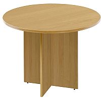 Arista 1200mm Round Meeting Table Oak KF72049 Arista 1200mm Round Meeting Table Oak KF72049