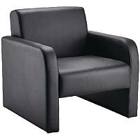 Arista Leather Look Black Reception Armchair Black Arista Leather Look Black Reception Armchair Black