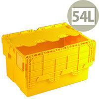 Attached Lid Container 54 Litre Yellow 375817