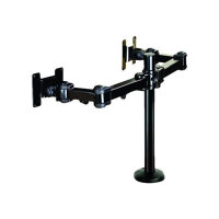 NewStar Full Motion Dual Desk Mount (grommet) for two 10-27" Monitor Screens, Height Adjustable - Black - Desk mount for 2 LCD displays (Tilt & Swivel) - black - screen size: 10"-27" NewStar Full Motion Dual Desk Mount (grommet) for two 10-27" Monitor Screens, Height Adjustable - Black - Desk mount for 2 LCD displays (Tilt & Swivel) - black - screen size: 10"-27"