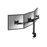NewStar Tilt/Turn/Rotate Triple Desk Mount (clamp) for three 10-21" Monitor Screens, Height Adjustable - Black - Adjustable arm for 3 LCD displays (Tilt & Swivel) - black - screen size: 10"-21" - desk-mountable NewStar Tilt/Turn/Rotate Triple Desk Mount (clamp) for three 10-21" Monitor Screens, Height Adjustable - Black - Adjustable arm for 3 LCD displays (Tilt & Swivel) - black - screen size: 10"-21" - desk-mountable