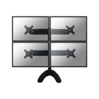 NewStar Tilt/Turn/Rotate Quad Desk Stand for four 19-30" Monitor Screens, Height Adjustable - Black - Stand for 4 LCD displays - black - screen size: 19"-30" - desk-mountable NewStar Tilt/Turn/Rotate Quad Desk Stand for four 19-30" Monitor Screens, Height Adjustable - Black - Stand for 4 LCD displays - black - screen size: 19"-30" - desk-mountable