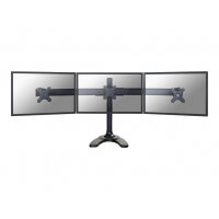 NewStar Tilt/Turn/Rotate Triple Desk Stand for three 10-27" Monitor Screens, Height Adjustable - Black - Stand for 3 LCD displays - black - screen size: 10"-27" - table-top NewStar Tilt/Turn/Rotate Triple Desk Stand for three 10-27" Monitor Screens, Height Adjustable - Black - Stand for 3 LCD displays - black - screen size: 10"-27" - table-top