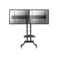 NewStar Mobile Dual TV Floor Stand for two 32"-70" Screens, Height Adjustable - Black - Cart for 2 LCD / plasma panels - black - screen size: 42"-70" NewStar Mobile Dual TV Floor Stand for two 32"-70" Screens, Height Adjustable - Black - Cart for 2 LCD / plasma panels - black - screen size: 42"-70"
