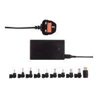Targus Compact Laptop & USB Tablet Charger - Power adapter - 90 Watt - output connectors: 2 - United Kingdom - black Targus Compact Laptop & USB Tablet Charger - Power adapter - 90 Watt - output connectors: 2 - United Kingdom - black