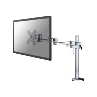 NewStar Full Motion Desk Mount (grommet) for 10-30" Monitor Screen, Height Adjustable - Silver - Adjustable arm for LCD display (Tilt & Turn) - silver - screen size: up to 30" - desk-mountable NewStar Full Motion Desk Mount (grommet) for 10-30" Monitor Screen, Height Adjustable - Silver - Adjustable arm for LCD display (Tilt & Turn) - silver - screen size: up to 30" - desk-mountable