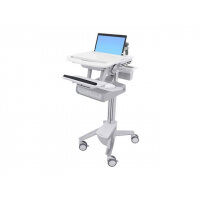 Ergotron StyleView Laptop Cart, 2 Drawers - Cart for notebook / keyboard / mouse / barcode scanner (open architecture) - aluminium, zinc-plated steel, high-grade plastic - screen size: up to 17.3" Ergotron StyleView Laptop Cart, 2 Drawers - Cart for notebook / keyboard / mouse / barcode scanner (open architecture) - aluminium, zinc-plated steel, high-grade plastic - screen size: up to 17.3"