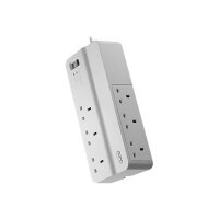 APC SurgeArrest Essential - Surge protector - AC 230 V - output connectors: 6 - United Kingdom - white