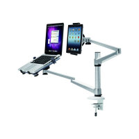 NewStar Desk Mount (clamp) for Laptop & Monitor (10-27"), Height Adjustable - Silver - Adjustable arm for LCD display / notebook - silver - screen size: 10"-27" - desk-mountable NewStar Desk Mount (clamp) for Laptop & Monitor (10-27"), Height Adjustable - Silver - Adjustable arm for LCD display / notebook - silver - screen size: 10"-27" - desk-mountable