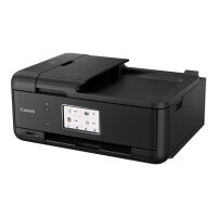Canon PIXMA TR8550 - Multifunction printer - colour - ink-jet - A4 (210 x 297 mm), Legal (216 x 356 mm) (original) - A4/Legal (media) - up to 15 ipm (printing) - 200 sheets - 33.6 Kbps - USB 2.0, LAN, Wi-Fi(n), Bluetooth Canon PIXMA TR8550 - Multifunction printer - colour - ink-jet - A4 (210 x 297 mm), Legal (216 x 356 mm) (original) - A4/Legal (media) - up to 15 ipm (printing) - 200 sheets - 33.6 Kbps - USB 2.0, LAN, Wi-Fi(n), Bluetooth