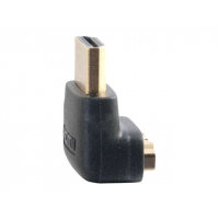 C2G 90° Down Adapter - HDMI adapter - HDMI (M) to HDMI (F) - black - 90° connector C2G 90° Down Adapter - HDMI adapter - HDMI (M) to HDMI (F) - black - 90° connector