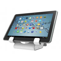 Compulocks Universal Tablet Holder - Keyed Cable Lock - White - Stand for tablet - lockable - high-grade aluminium - white - surface mountable