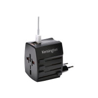 Kensington International Travel Adapter - Power adapter (BS 1363, NEMA 1-15, Europlug, AS/NZS 3112, 2 x USB) - black - Australia, China, Japan, United Kingdom, United States, Europe Kensington International Travel Adapter - Power adapter (BS 1363, NEMA 1-15, Europlug, AS/NZS 3112, 2 x USB) - black - Australia, China, Japan, United Kingdom, United States, Europe