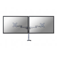 NewStar Full Motion Dual Desk Mount (grommet) for two 10-27" Monitor Screens, Height Adjustable - Silver - Adjustable arm for 2 LCD displays - silver - screen size: 10"-27" - desk-mountable NewStar Full Motion Dual Desk Mount (grommet) for two 10-27" Monitor Screens, Height Adjustable - Silver - Adjustable arm for 2 LCD displays - silver - screen size: 10"-27" - desk-mountable