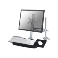 NewStar Desk Mount (clamp) for a Monitor (10-24" screen), Keyboard & Mouse (Height Adjustable) - Silver - Desk mount for LCD display / keyboard / mouse - silver - screen size: 10"-24" NewStar Desk Mount (clamp) for a Monitor (10-24" screen), Keyboard & Mouse (Height Adjustable) - Silver - Desk mount for LCD display / keyboard / mouse - silver - screen size: 10"-24"
