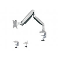 NewStar NeoMounts Full Motion Desk Mount (clamp & grommet) for 10-32" Monitor Screen, Height Adjustable (gas spring) - Silver - Desk mount for LCD display - silver - screen size: 10"-32" NewStar NeoMounts Full Motion Desk Mount (clamp & grommet) for 10-32" Monitor Screen, Height Adjustable (gas spring) - Silver - Desk mount for LCD display - silver - screen size: 10"-32"