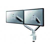 NewStar NeoMounts Full Motion Dual Desk Mount (clamp & grommet) for two 10-32" Monitor Screens, Height Adjustable (gas spring) - White - Desk mount for 2 LCD displays - white - screen size: 10"-32" NewStar NeoMounts Full Motion Dual Desk Mount (clamp & grommet) for two 10-32" Monitor Screens, Height Adjustable (gas spring) - White - Desk mount for 2 LCD displays - white - screen size: 10"-32"