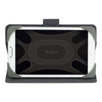 Targus Safe Fit Rotating Universal - Flip cover for tablet - polyurethane - black Targus Safe Fit Rotating Universal - Flip cover for tablet - polyurethane - black