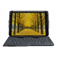 Logitech Universal - Keyboard and folio case - wireless - Bluetooth 3.0 - UK QWERTY