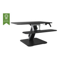 Vision VSS-2 Sit-Stand Desk Riser - Small - stand for LCD display / keyboard / mouse / tablet - aluminium, steel - black/dark grey - desktop stand Vision VSS-2 Sit-Stand Desk Riser - Small - stand for LCD display / keyboard / mouse / tablet - aluminium, steel - black/dark grey - desktop stand