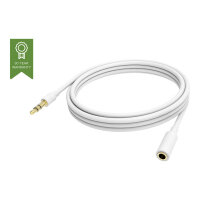 VISION Techconnect - Audio extension cable - stereo mini jack (M) to stereo mini jack (F) - 2 m - shielded - white VISION Techconnect - Audio extension cable - stereo mini jack (M) to stereo mini jack (F) - 2 m - shielded - white