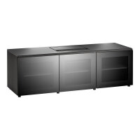 Salamander Credenza Oslo - Cabinet unit for projector / AV System - glass, oak, extruded aluminium - black - floor-standing Salamander Credenza Oslo - Cabinet unit for projector / AV System - glass, oak, extruded aluminium - black - floor-standing