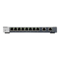 NETGEAR GS110MX - Switch - Managed - 8 x 1000Base-T + 2 x 100/1000/2.5G/5G/10G (uplink) - desktop, rack-mountable, wall-mountable NETGEAR GS110MX - Switch - Managed - 8 x 1000Base-T + 2 x 100/1000/2.5G/5G/10G (uplink) - desktop, rack-mountable, wall-mountable