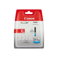 Canon CLI-551XL C ( 6444B001 ) Cyan High Yield Ink Cartridge Original - for PIXMA iP8750, iX6850, MG5550, MG5650, MG5655, MG6450, MG6650, MG7150, MG7550, MX725, MX925