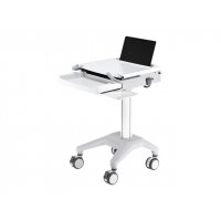 Neomounts by Newstar Medical Mobile Stand for Laptop, keyboard & mouse, Height Adjustable - White