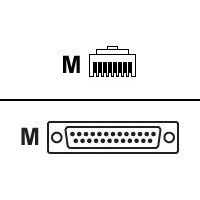 Cisco Auxiliary Cable - Serial cable - RJ-45 (M) to DB-25 (M) - 2.4 m - for Cisco 192, 1921 4-pair, 1921 ADSL2+, 1921 T1, 19XX, 28XX, 28XX 2-pair, 29XX, 39XX Cisco Auxiliary Cable - Serial cable - RJ-45 (M) to DB-25 (M) - 2.4 m - for Cisco 192, 1921 4-pair, 1921 ADSL2+, 1921 T1, 19XX, 28XX, 28XX 2-pair, 29XX, 39XX
