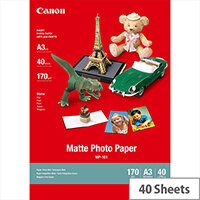 Canon MP-101 - A3 (297 x 420 mm) - 170 g/m² - 40 sheet(s) photo paper - for i6500, 9100, 9950; PIXMA iX7000; S6300, 9000