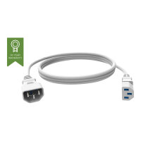 Vision Techconnect - Power extension cable - IEC 60320 C13 to IEC 60320 C14 - 250 V - 10 A - 1 m - white Vision Techconnect - Power extension cable - IEC 60320 C13 to IEC 60320 C14 - 250 V - 10 A - 1 m - white