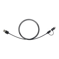 PNY 2in1 - USB cable kit - USB (M) to Micro-USB Type B, USB-C (M) - 1 m - black PNY 2in1 - USB cable kit - USB (M) to Micro-USB Type B, USB-C (M) - 1 m - black