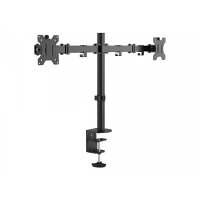 Vision VFM-DPD Monitor Desk Post - Desk mount for 2 LCD displays - steel - black - screen size: 13"-27"