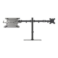 Vision VFM-DSDB+S - Mounting kit (desk stand, laptop shelf, monitor arm) for LCD display / notebook / tablet - steel - black - screen size: 13"-27" Vision VFM-DSDB+S - Mounting kit (desk stand, laptop shelf, monitor arm) for LCD display / notebook / tablet - steel - black - screen size: 13"-27"