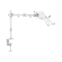 Vision VFM-DP2W+S - Desk mount for LCD display / notebook (adjustable arm) - powder-coated steel - white Vision VFM-DP2W+S - Desk mount for LCD display / notebook (adjustable arm) - powder-coated steel - white