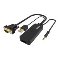 VISION Professional - Video interface converter - HDMI / VGA / audio / USB - USB, HD-15 (VGA), stereo mini jack (M) to HDMI (F) - black - 1080p support VISION Professional - Video interface converter - HDMI / VGA / audio / USB - USB, HD-15 (VGA), stereo mini jack (M) to HDMI (F) - black - 1080p support